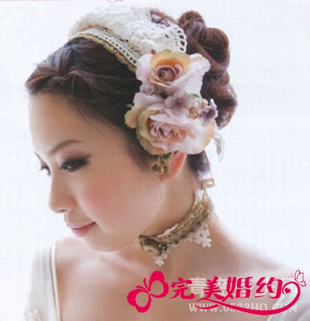 欧式乡村风格新娘发型
