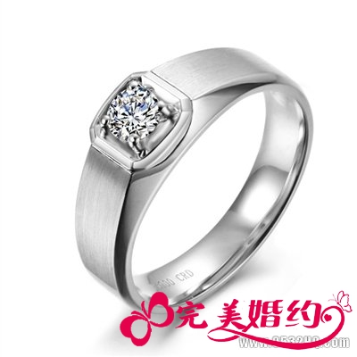 不同的铂金钻石男戒 男性加分的必备武器
