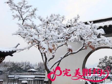 水墨江南的美 冬日杭州西湖旅游图片